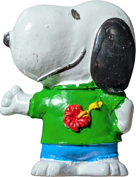 A magnet of Snoopy from Peanuts